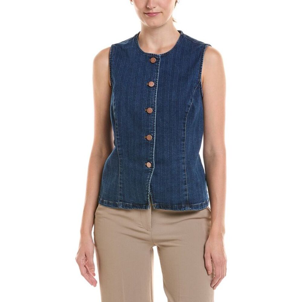 Jones New York Womens Denim Vest, Purple